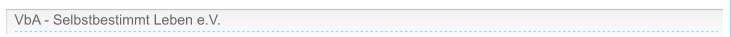 VbA - Selbstbestimmt Leben e.V.